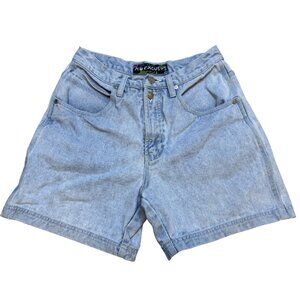 90s No Excuses Light Blue Cargo‎ High Waist Denim Shorts Size 9/10